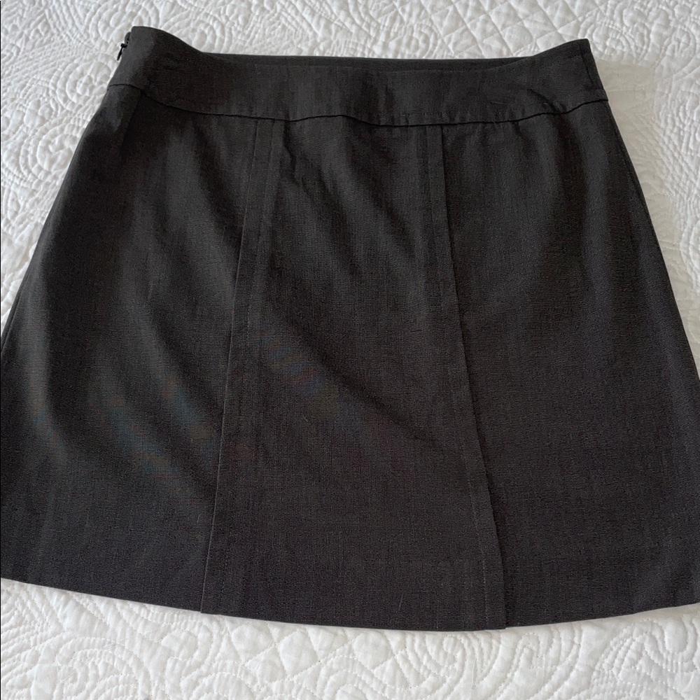 Sandro Charcoal Double-Breasted Mini Skirt. Size 8. Front Pockets. - Picture 7 of 7